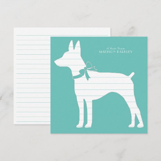 Rat Terrier Dog Puppy Bedankkaart (Voorkant / Achterkant)