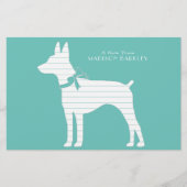 Rat Terrier Dog Puppy Briefpapier (Voorkant)