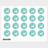 Rat Terrier Dog Puppy Ronde Sticker (Vel)