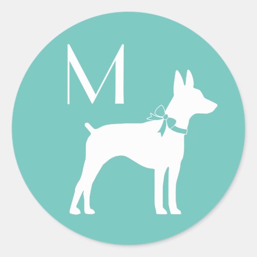 Rat Terrier Dog Puppy Ronde Sticker (Voorkant)