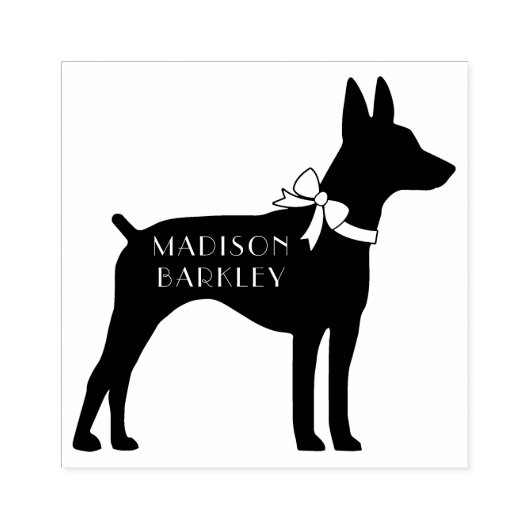 Rat Terrier Dog Puppy Rubberstempel (Afrduk)