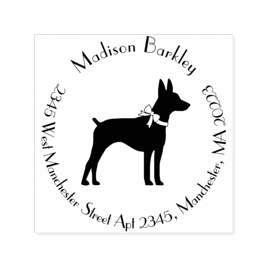 Rat Terrier Dog Puppy Zelfinktende Stempel (Design)