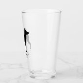 Rat Terrier Dog Silhouet Gepersonaliseerd Drink Glas (Links)