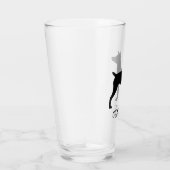 Rat Terrier Dog Silhouet Gepersonaliseerd Drink Glas (Rechts)