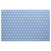 Rat Terrier Dog Silhouette Pet Light Blue Stof (Fat Quarter)