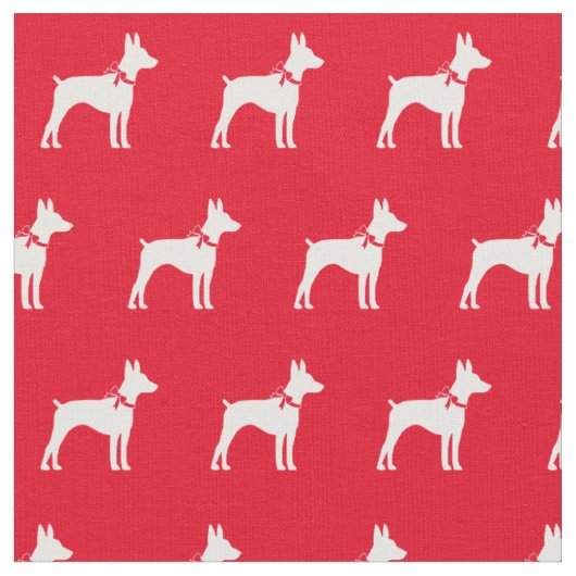 Rat Terrier Dog Silhouette Pet Red Stof (Close Up)