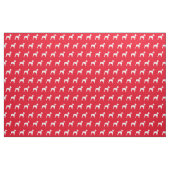 Rat Terrier Dog Silhouette Pet Red Stof (Fat Quarter)