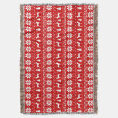 Rat Terrier Dog Silhouettes Schattigee kerstvakant Deken (Voorkant Verticaal)