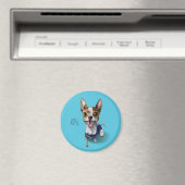 Rat Terrier Dog Waterverf Schilderen Magneet (Insitu (Vaatwasser))