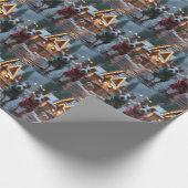 Rat Terrier Dogs Christmas Snow Holiday Cadeaupapier (Hoek)