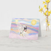 Rat Terrier Engel Kaart (Gele Bloem)