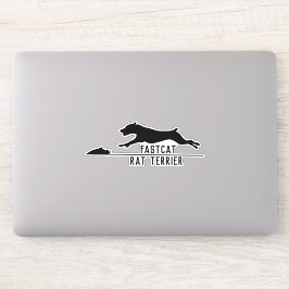 Rat terrier fastcat lokken coursing sticker