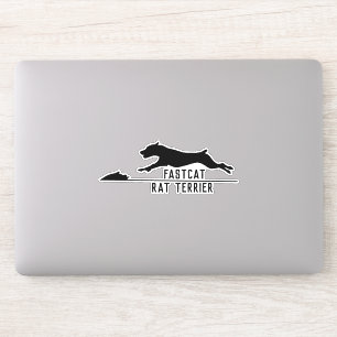 Rat terrier fastcat lokken coursing sticker