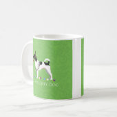 Rat Terrier Feliz Naughty Dog Kerstmis Koffiemok (Voorkant links)