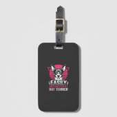 Rat Terrier gemakkelijk afgeleid Retro hond Bagagelabel (Voorkant (verticaal))