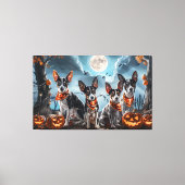 Rat Terrier Halloween Spokenig  Canvas Afdruk (Voorkant)