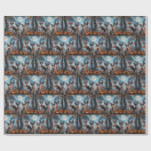 Rat Terrier Halloween Spooky  Cadeaupapier (Vlak)