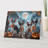 Rat Terrier Halloween Spooky Kaart (Voorkant)