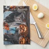 Rat Terrier Halloween Spooky Theedoek (Quarter Fold)