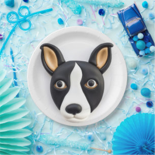 Rat Terrier Hond 3D Geïnspireerd Papieren Bordje