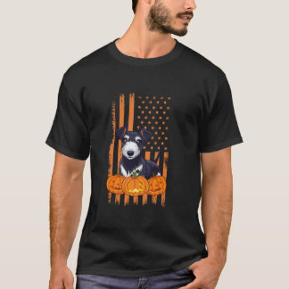 Rat Terrier Hond Amerikaanse Vlag Patriottische Ha T-shirt