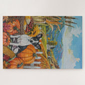 Rat Terrier-hond Herfst Oogst Thanksgiving Legpuzzel (Horizontaal)