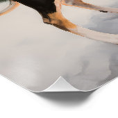 Rat Terrier-hond in de sneeuw Kerstmis Perfect Poster (Hoek)