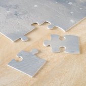 Rat Terrier Hond in Sledge Laat het Sneeuw Kerstmi Legpuzzel (Zijkant)