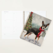 Rat Terrier Hond in Sneeuw Kerstmis Planner (Display)