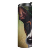Rat Terrier-hond in St. Patrick's Day-jurk Thermosbeker (Gedraaid links)