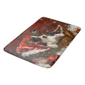 Rat Terrier Hond Kerst Festief Badmat (Gekanteld)