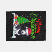 Rat Terrier Hond Kerstboom Lights Funny Xmas D Fleece Deken (Voorkant (Horizontaal))