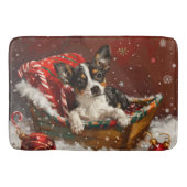 Rat Terrier Hond Kerstfeest Badmat (Voorkant)