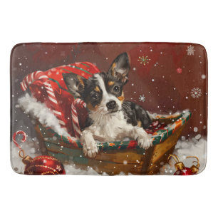 Rat Terrier Hond Kerstfeest Badmat