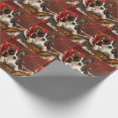 Rat Terrier Hond Kerstfeest Cadeaupapier (Hoek)