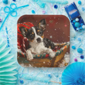 Rat Terrier Hond Kerstfeest Papieren Bordje (Feest)