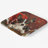 Rat Terrier Hond Kerstfeest Papieren Bordje (Gebogen)