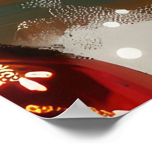 Rat Terrier Hond Kerstfeest Poster (Hoek)