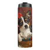 Rat Terrier Hond Kerstfeest Thermosbeker (Voorkant)