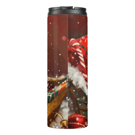 Rat Terrier Hond Kerstfeest Thermosbeker (Achterkant)