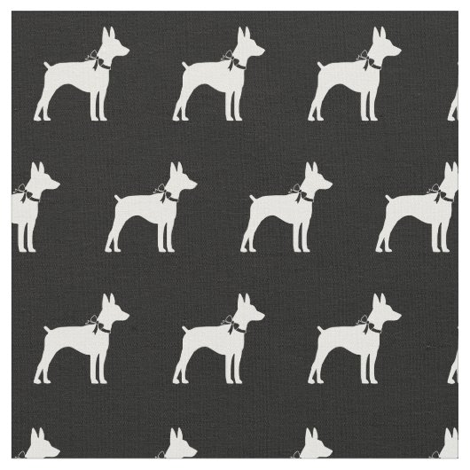 Rat Terrier Hond Silhouet Huisdier Stof (Close Up)