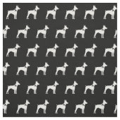 Rat Terrier Hond Silhouet Huisdier Stof (Swatch)