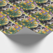 Rat Terrier Hond Spring Bloemen Schilderen Cadeaupapier (Hoek)