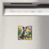Rat Terrier Hond Spring Bloemen Schilderen Magneet (Insitu (Vaatwasser))