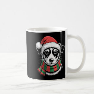 Rat Terrier Hond Xmas Santa Hat Sjaal Kerstmis Cos Koffiemok
