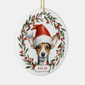 Rat Terrier Honden Keramische Cirkel Ornament (Rechts)