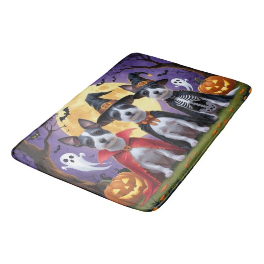 Rat Terrier Honden Pompoen Halloween Grappig Badmat (Gekanteld)