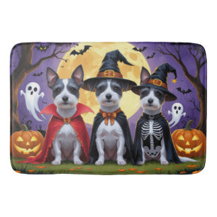 Rat Terrier Honden Pompoen Halloween Grappig Badmat
