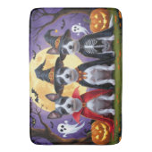 Rat Terrier Honden Pompoen Halloween Grappig Badmat