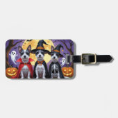 Rat Terrier Honden Pompoen Halloween Grappig Bagagelabel (Voorkant horizontaal)